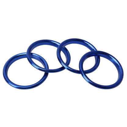 4 PCS Car Outlet Decorative Rings Aluminum Alloy Air Outlet Chrome Trim Ring Car Dashboard Air Vents Cover Sticker Decoration for Audi A3(Blue) by buy2fix