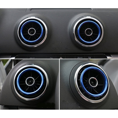 4 PCS Car Outlet Decorative Rings Aluminum Alloy Air Outlet Chrome Trim Ring Car Dashboard Air Vents Cover Sticker Decoration for Audi A3(Blue) by buy2fix