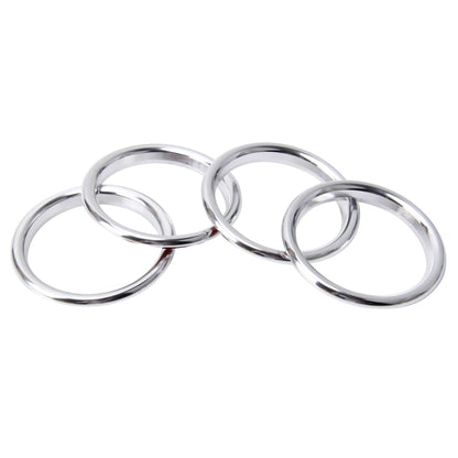4 PCS Car Outlet Decorative Rings Aluminum Alloy Air Outlet Chrome Trim Ring Car Dashboard Air Vents Cover Sticker Decoration for Audi A3(Silver) by buy2fix