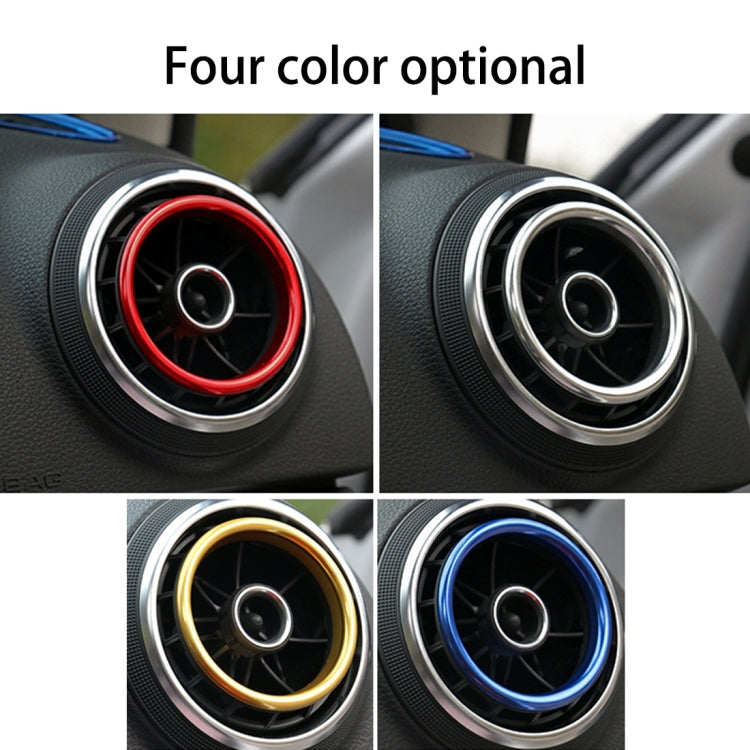 4 PCS Car Outlet Decorative Rings Aluminum Alloy Air Outlet Chrome Trim Ring Car Dashboard Air Vents Cover Sticker Decoration for Audi A3(Silver) by buy2fix