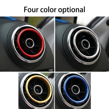 4 PCS Car Outlet Decorative Rings Aluminum Alloy Air Outlet Chrome Trim Ring Car Dashboard Air Vents Cover Sticker Decoration for Audi A3(Silver) by buy2fix