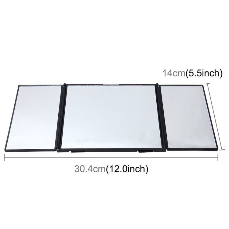 SHUNWEI Car Sun Visor Adjustable Mirror Car Makeup Sun-shading Vehicle Mounted Cosmetic Mirror Folding Vanity Mirror Triple Folding Car Interior Makeup Mirror Auto Supplies by SHUNWEI