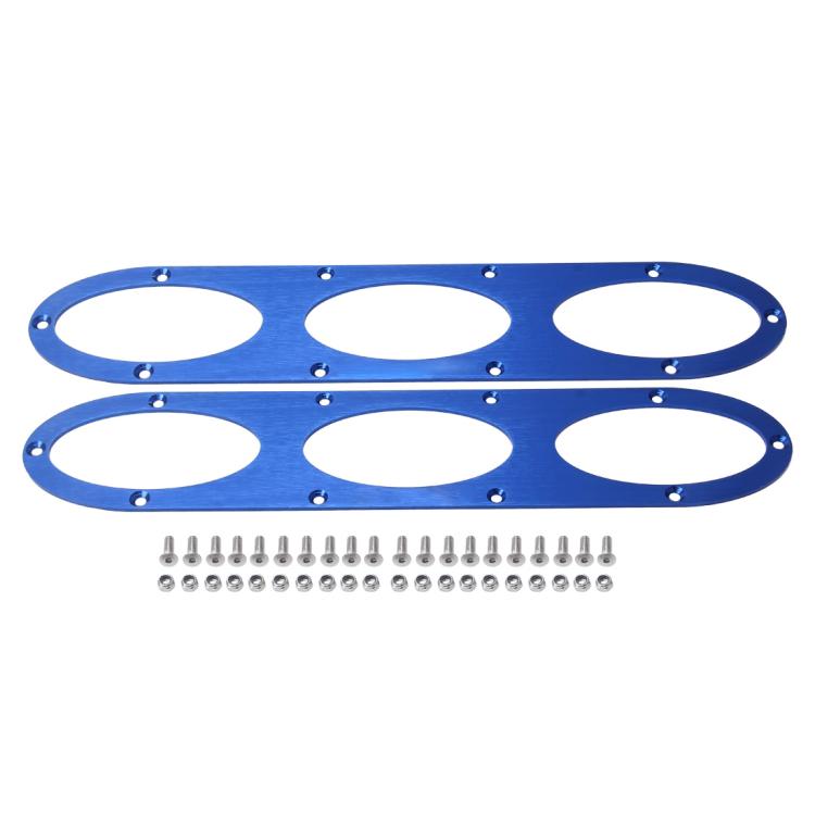 2 PCS Anti-collision Protection Decorative Bar Behind The Siege Car Decoration(Blue) by buy2fix