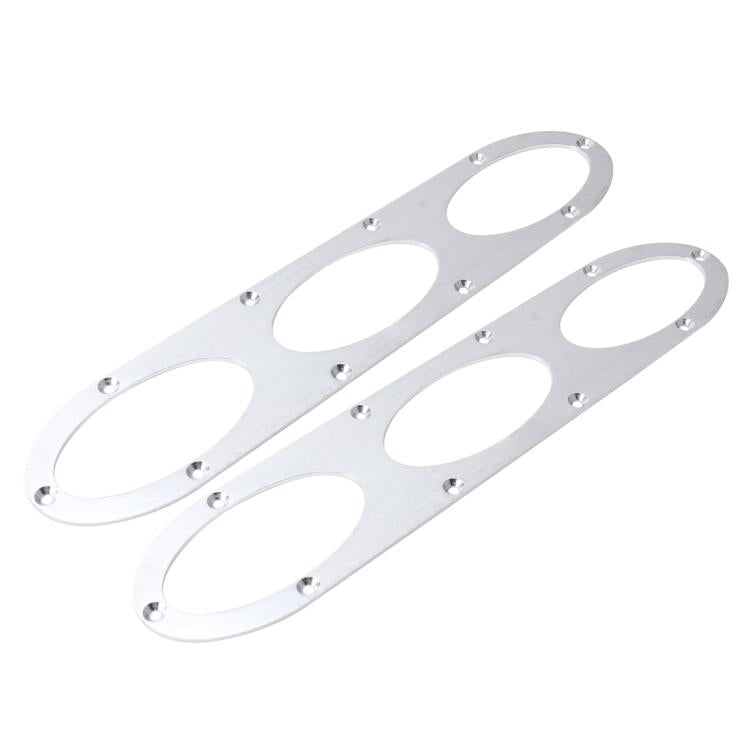2 PCS Anti-collision Protection Decorative Bar Behind The Siege Car Decoration(Silver) by buy2fix
