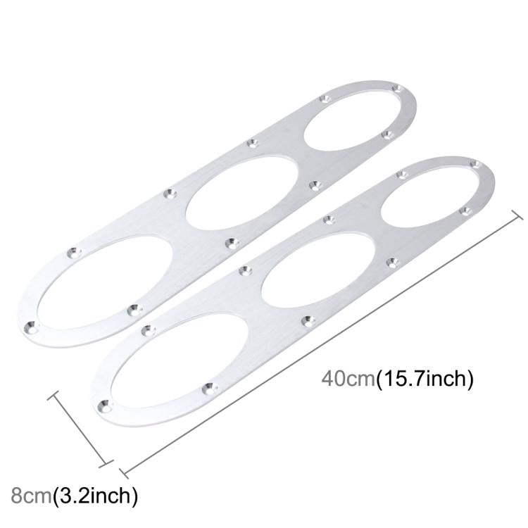 2 PCS Anti-collision Protection Decorative Bar Behind The Siege Car Decoration(Silver) by buy2fix