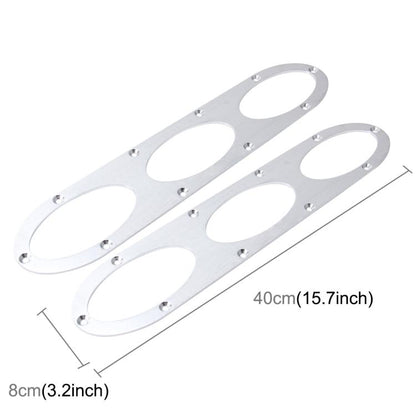 2 PCS Anti-collision Protection Decorative Bar Behind The Siege Car Decoration(Silver) by buy2fix