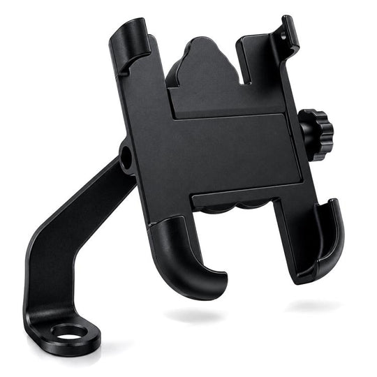 Motorcycle Rear View Mirror Aluminum Alloy Phone Bracket, Suitable for 60-100mm Device(Black)