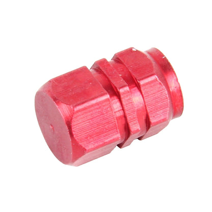 4PCS SA Metal Plated Hexagon Shape Universal Tire Valve Stem Cap(Red) by buy2fix