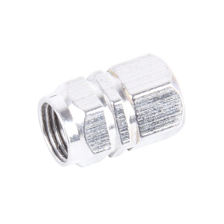 4PCS SA Metal Plated Hexagon Shape Universal Tire Valve Stem Cap(Silver) by buy2fix