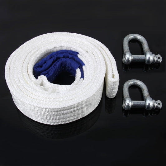 ZONGYUAN ZY-0220 Car 4m×6cm 8 Ton Towing 2 Ton Lifting Rope Straps with Two Hooks High Strength Cable Cord Heavy Duty Recovery Securing Accessories for Cars Trucks by buy2fix