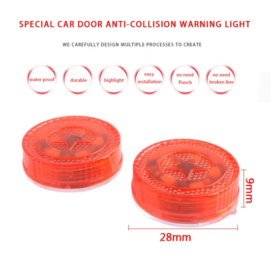 2 PCS Car Door Magnetic Warning Strobe Light Lamp(Colorful Light) - Warning Lights by buy2fix | Online Shopping UK | buy2fix