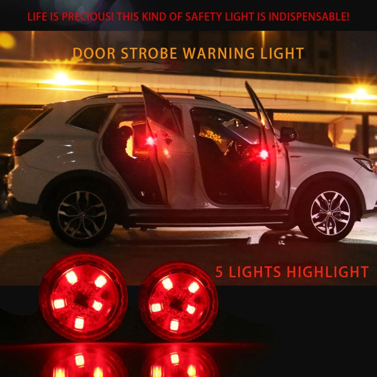 2 PCS Car Door Magnetic Warning Strobe Light Lamp(Blue Light) - Warning Lights by buy2fix | Online Shopping UK | buy2fix