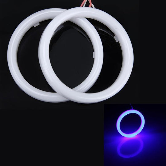 2 pièces de lumière yeux d'ange de voiture de 2,5 pouces, DC 12 V (lumière bleue)