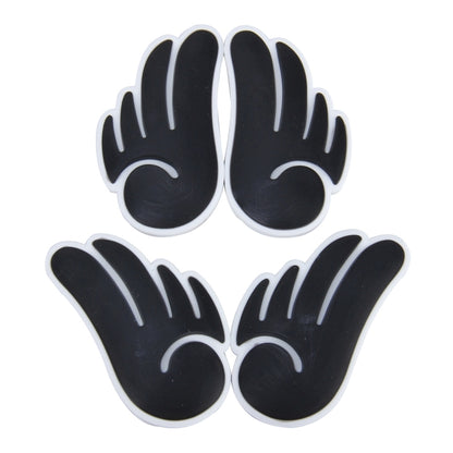 4 PCS Angel Wing Shape Cartoon Style PVC Car Auto Protection Anti-scratch Door Guard Decorative Sticker (Black) by buy2fix