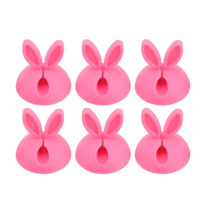 6 PCS CC-941 Rabbit Shape Single Hole Cable Clips Holder, Cable Management System and Cord Organizer Solution(Pink) - Auto Fastener & Clips by buy2fix | Online Shopping UK | buy2fix