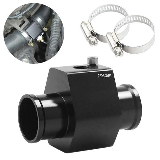 RYANSTAR RACING Auto-Wassertemperaturmesser, Temperaturanzeige, Verbindungsrohr, Kühlersensor, Adapterklemmen für Honda, Größe: 28 mm