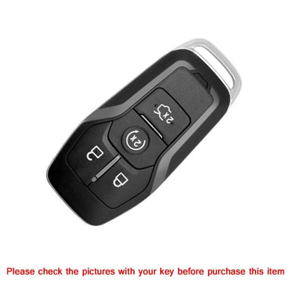 Electroplating TPU Single-shell Car Key Case with Key Ring for Ford Explorer / Edge / Mondeo / EcoSport / Taurus (Black) - Car Key Cases by buy2fix | Online Shopping UK | buy2fix