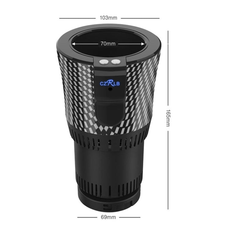 Portable 12V Car Smart Dual-purpose Heating Cooling Cup Holder (Black) - Heating Cups by buy2fix | Online Shopping UK | buy2fix