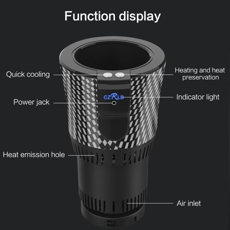 Portable 12V Car Smart Dual-purpose Heating Cooling Cup Holder (Black) - Heating Cups by buy2fix | Online Shopping UK | buy2fix
