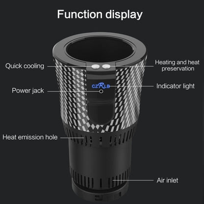 Portable 12V Car Smart Dual-purpose Heating Cooling Cup Holder (Black) - Heating Cups by buy2fix | Online Shopping UK | buy2fix