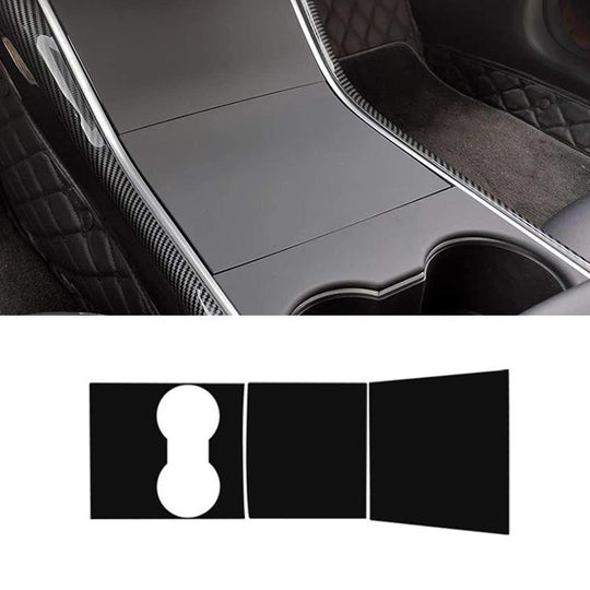 Car Central Control Panel Film Scratch-proof PVC Decorative Sticker for Tesla Model 3 before 2021(Matte Black)