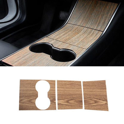 Car Central Control Panel Film Scratch-proof PVC Decorative Sticker for Tesla Model 3 before 2021(Wood) by buy2fix