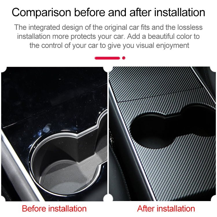 Car Central Control Panel Film Scratch-proof PVC Decorative Sticker for Tesla Model 3 before 2021(Wood) by buy2fix