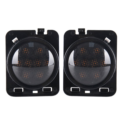 2 PCS 8W DC 12V Car SUV Refit LEDWheel Eyebrow Turn Signal for Jeep Wrangler JK 07-17, Specification: Butt Assembly Without Aperture by buy2fix