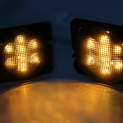 2 PCS 8W DC 12V Car SUV Refit LEDWheel Eyebrow Turn Signal for Jeep Wrangler JK 07-17, Specification: Butt Assembly Without Aperture by buy2fix