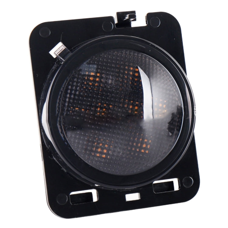 2 PCS 8W DC 12V Car SUV Refit LED Wheel Eyebrow Turn Signal for Jeep Wrangler JK 07-17, Specification: Butt Assembly with Aperture by buy2fix