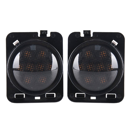 2 PCS 8W DC 12V Car SUV Refit LED Wheel Eyebrow Turn Signal for Jeep Wrangler JK 07-17, Specification: Butt Assembly with Aperture by buy2fix
