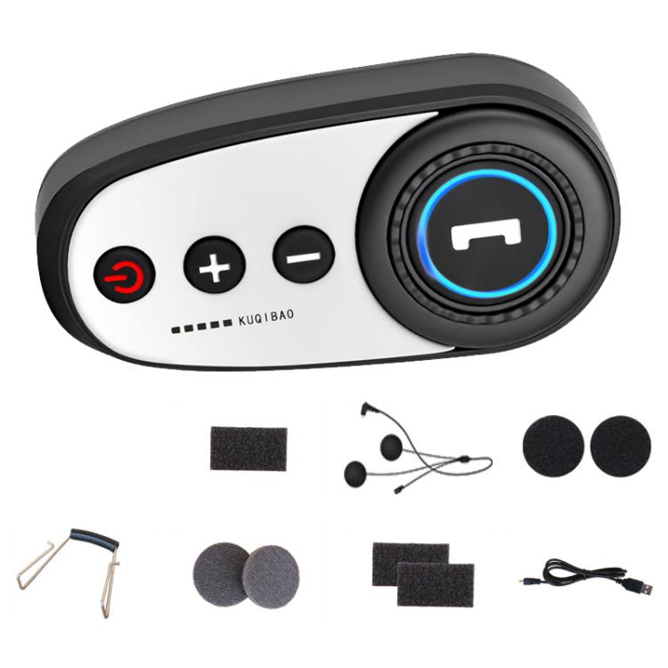 K10 Motorcycle Bluetooth Helmet Headset, White Hidden Microphone - Helmets by buy2fix | Online Shopping UK | buy2fix