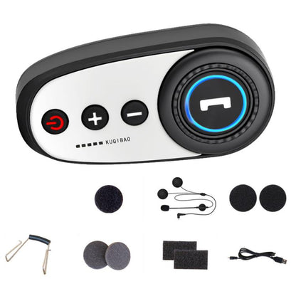 K10 Motorcycle Bluetooth Helmet Headset, White Hard Pole Microphone - Helmets by buy2fix | Online Shopping UK | buy2fix