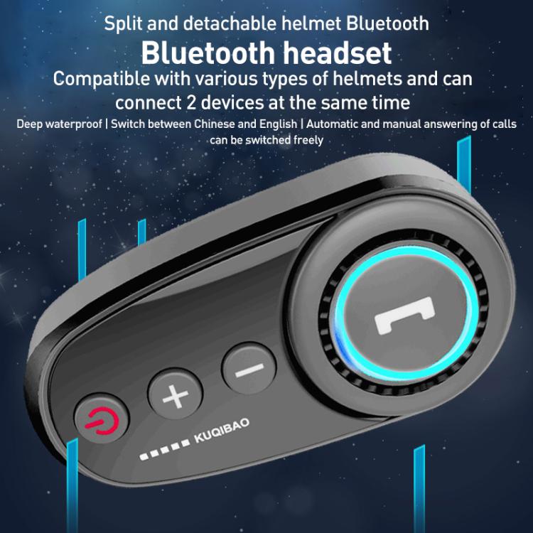 K10 Motorcycle Bluetooth Helmet Headset, Carbon Fiber Hidden Microphone - Helmets by buy2fix | Online Shopping UK | buy2fix