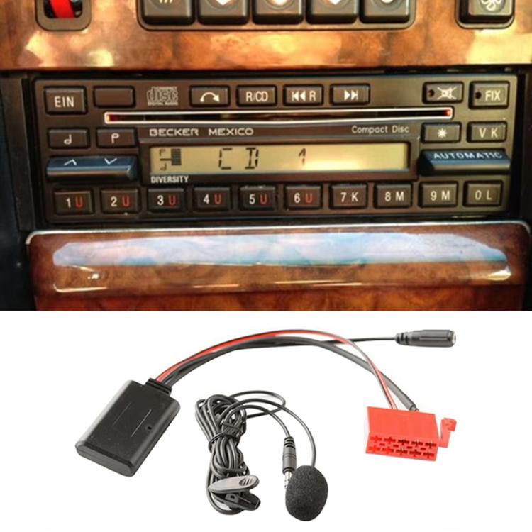 Car AUX Bluetooth Audio Cable Wiring Harness + MIC for Mercedes-Benz Special by abaecker BE2210/BE1650 by buy2fix