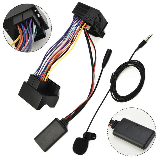 Car AUX Bluetooth Audio Cable + MIC for BMW E60 by buy2fix