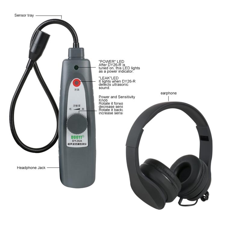 DUOYI DY26A Car Ultrasonic Leak Location Determine Meter by DUOYI