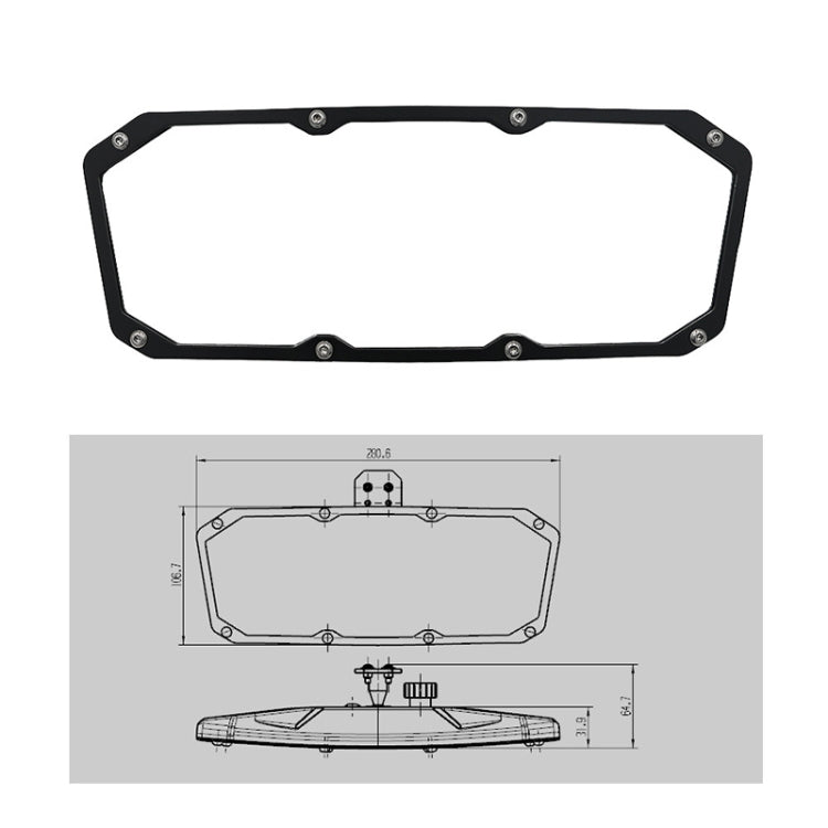 Pair Car UTV Central Mirror Rearview Mirror - Side Mirrors by buy2fix | Online Shopping UK | buy2fix
