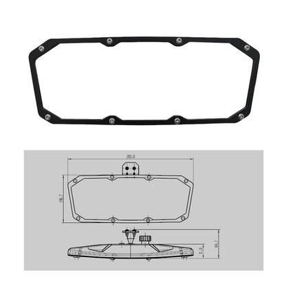 Pair Yacht Boat UTV Central Mirror Rearview Mirror - Side Mirrors by buy2fix | Online Shopping UK | buy2fix