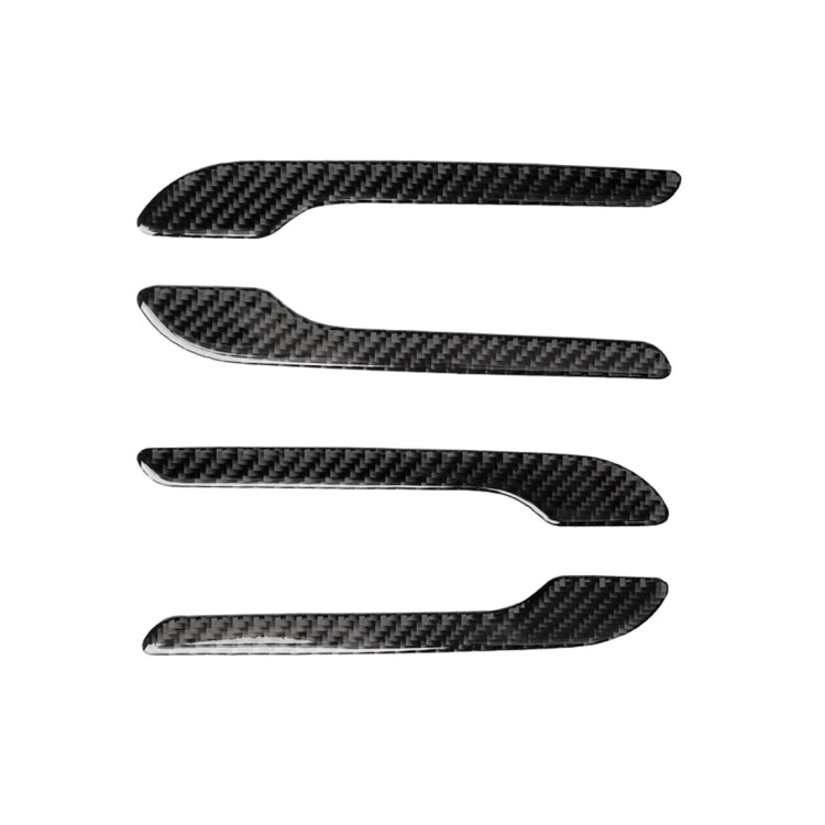 4 PCS Carbon Fiber Car Outside Handle Decorative Sticker for Tesla Model 3 by buy2fix