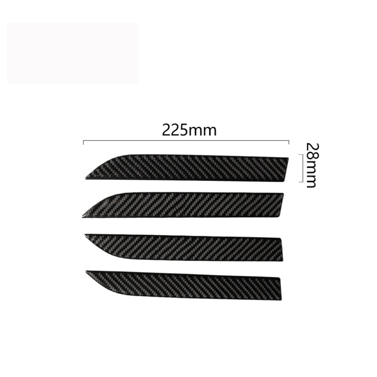 4 PCS Carbon Fiber Car Outer Door Handle Panel Decorative Sticker for Tesla Model X by buy2fix