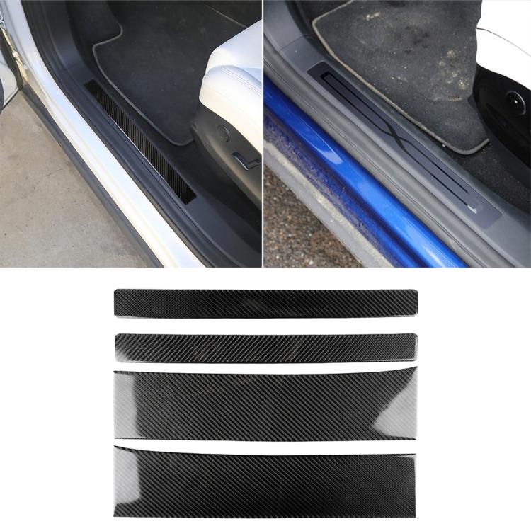 Carbon Fiber Car Door Threshold Decoration Strip Stickers for Tesla Model X by buy2fix