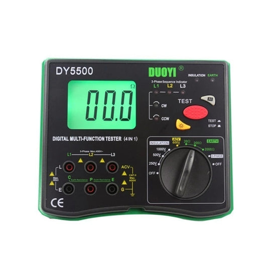 DUOYI DY5500 voiture 4 en 1 testeur de résistance multifonction numérique multimètre de terre d'isolation