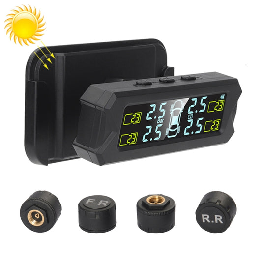 Car High Precision Solar Charging Tire Pressure Monitoring System TPMS, External Voice Sensor by buy2fix
