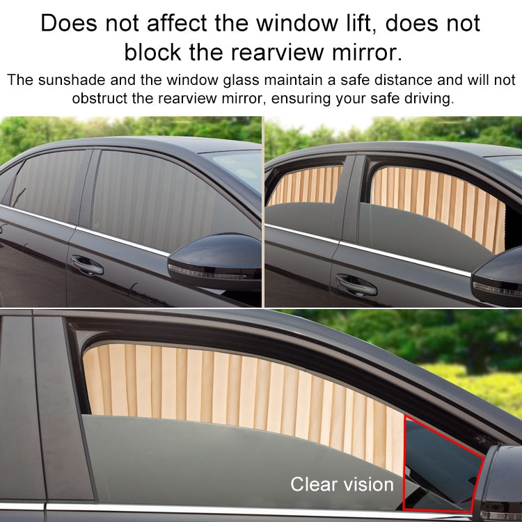 4 in 1 Car Auto Sunshade Curtains Windshield Cover Set (Black) by buy2fix