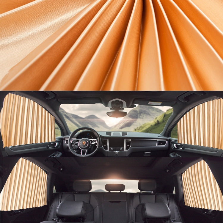 4 in 1 Car Auto Sunshade Curtains Windshield Cover Set (Gold) by buy2fix