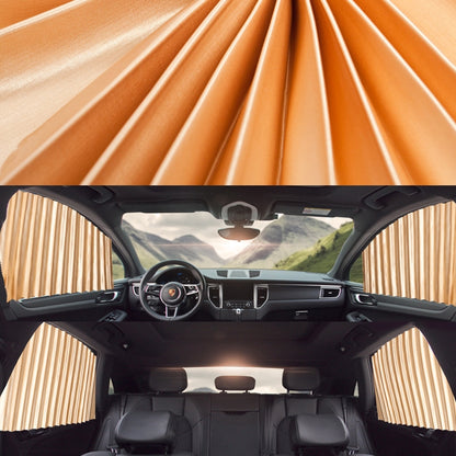 4 in 1 Car Auto Sunshade Curtains Windshield Cover Set (Gold) by buy2fix