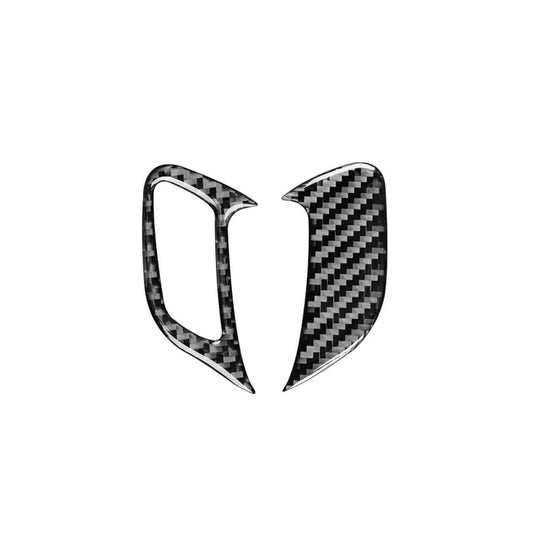 2 PCS / Set Carbon Fiber Car Door Lock Frame Decorative Sticker for Volkswagen Scirocco 2009-2016,Right Drive