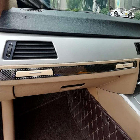 Autocollant décoratif de commande centrale de conduite droite de voiture en Fiber de carbone, pour BMW E90 / E92 / E93 2005 – 2012