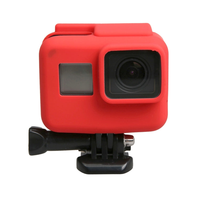 Original for GoPro HERO5 Silicone Border Frame Mount Housing Protective Case Cover Shell(Red) - Silicone Cases by buy2fix | Online Shopping UK | buy2fix